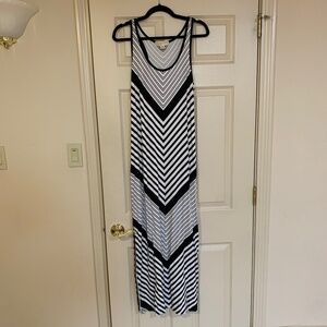 Michael Kors Black/White Tank Maxi Dress sz M